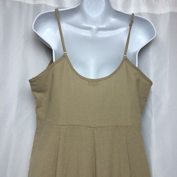 Hem & Thread Large Tan Womens Romper Jumper Cropped Overalls Pant NWOT - Picture 5 of 12